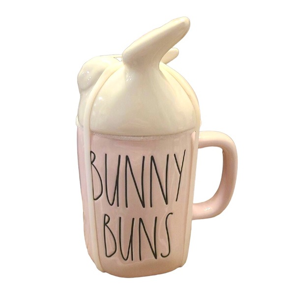 ©️💙 Rae Dunn bunny buns coffee mug with topper - Picture 7 of 12